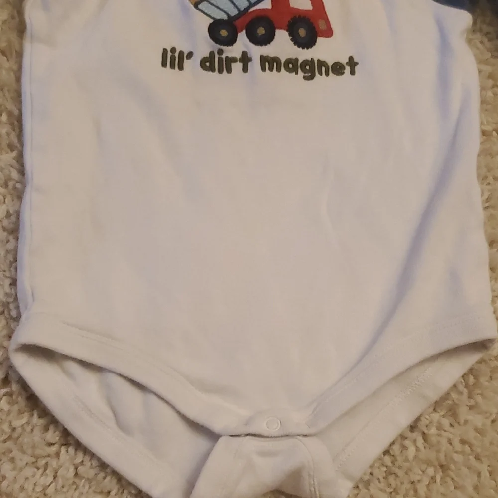 5 For $25‎ Gymboree Lil' Dirt Magnet One Piece Long Sleeve Size 6-12 Months